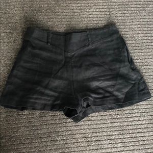 Reformation black linen shorts